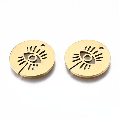 201 Stainless Steel Pendants STAS-Q240-044G-1