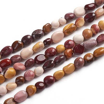 Natural Mookaite Beads Strands G-D0002-B35-1