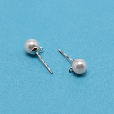 Iron Stud Earring Findings STAS-WH0029-02B-02-1-1