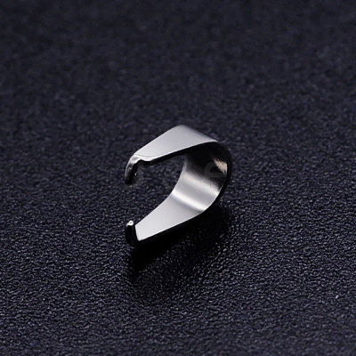 Tarnish Resistant 201 Stainless Steel Snap on Bails STAS-S105-JN470-1-9-1
