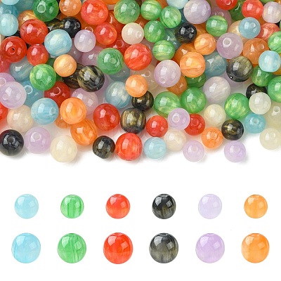 280Pcs 14 Styles Resin Beads RESI-CJ0004-66-1