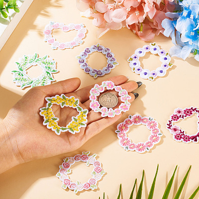9Pcs Polyester Clothing Patches DIY-TAC0010-42-1