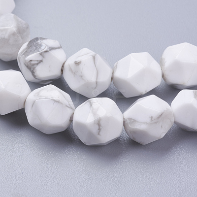 Natural Howlite Beads Strands G-J376-40-8mm-1