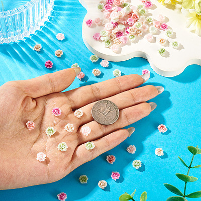 100Pcs Luminous Resin Decoden Cabochons RESI-TA0005-30-1
