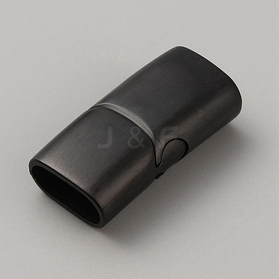 316 Stainless Steel Magnetic Clasps with Glue-in Ends STAS-WH0036-23MEB-1