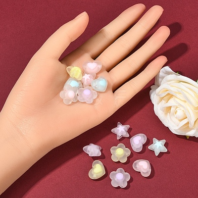 92Pcs 12 Style Transparent Acrylic Beads TACR-YW0001-54-1