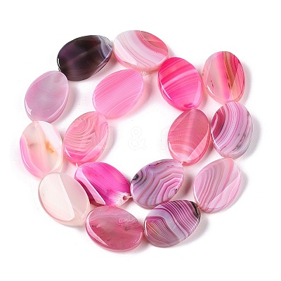 Natural Agate Dyed Beads Strands G-T138-202-1