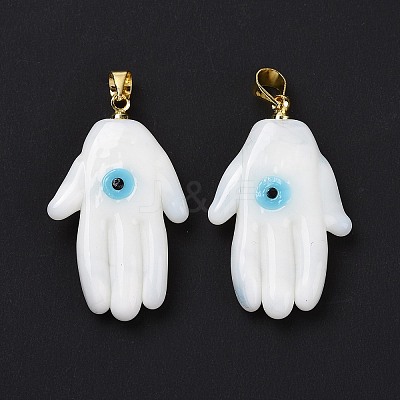 Handmade Lampwork Pendants LAMP-P057-02G-06-1