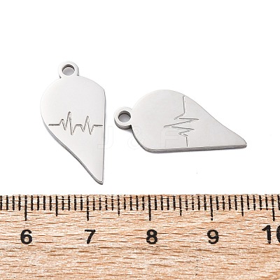 304 Stainless Steel Split Pendants LS-STAS-H235-03D-P-1