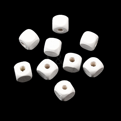 Spray Painted Wooden Beads WOOD-P021-01B-30-1