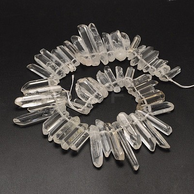Natural Quartz Crystal Nuggets Bead Strands G-M239-06-1