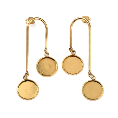 304 Stainless Steel Stud Earring Findings STAS-P328-11G-1