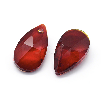Faceted Glass Pendants GLAA-F069-S-A03-1
