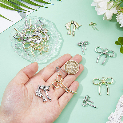 20Pcs 5 Styles 2 Colors Alloy Pendants FIND-DC0007-71-1