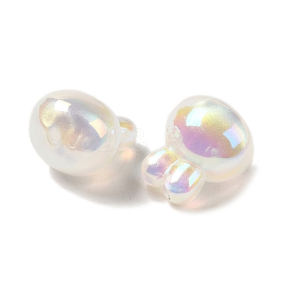 Plating Acrylic Beads OACR-H042-08-1