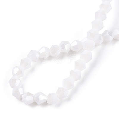 Opaque Solid Color Electroplate Glass Beads Strands EGLA-A039-P2mm-A15-1