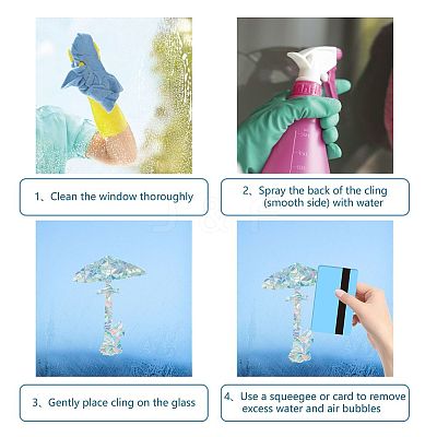 Waterproof PVC Colored Laser Stained Window Film Adhesive Stickers DIY-WH0256-067-1