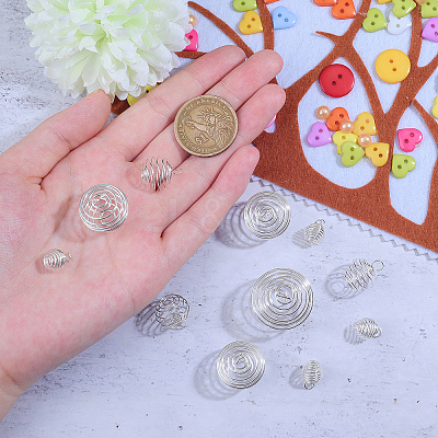 40Pcs 4 Sizes Iron Wire Pendants IFIN-CJ0001-40S-1