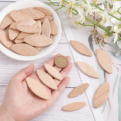 300Pcs 3 Style Beechwood Joiner Biscuits WOOD-OC0002-80-1