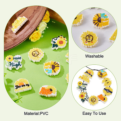 9Pcs 9 Styles PVC Beads FIND-TA0009-71-1