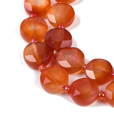 Natural Red Agatae Beads Strands G-C116-A48-01-1