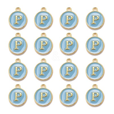 Golden Plated Alloy Enamel Charms X-ENAM-S118-04P-1