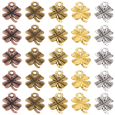 80Pcs 5 Colors Zinc Alloy Pendants FIND-LP0002-57-1
