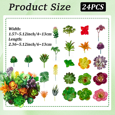 PVC Artificial Succulent Plant AJEW-SP0004-35B-1