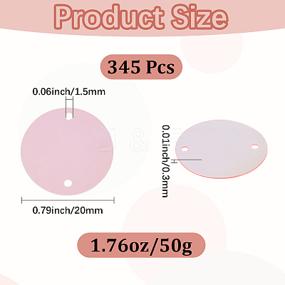 50G Ornament Accessories PVC Paillette/Sequins Pendants PVC-CY0001-01C-1