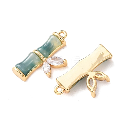Brass Micro Pave Cubic Zirconia Pendants KK-A284-09G-1