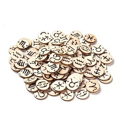 120pcs 12 Styles Unfinished Natural Poplar Wood Links Connectors WOOD-LS0001-05-1