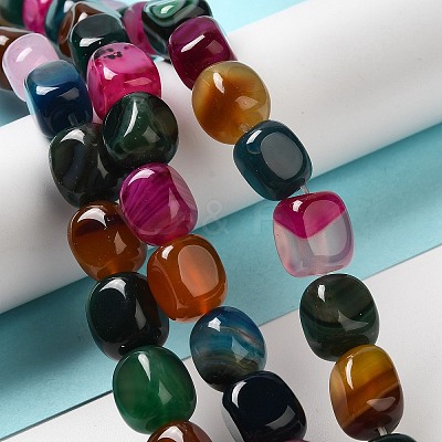 Natural Agate Beads Strands G-H295-A01-02-1