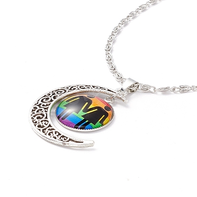 Rainbow Pride Necklace NJEW-F291-01H-1
