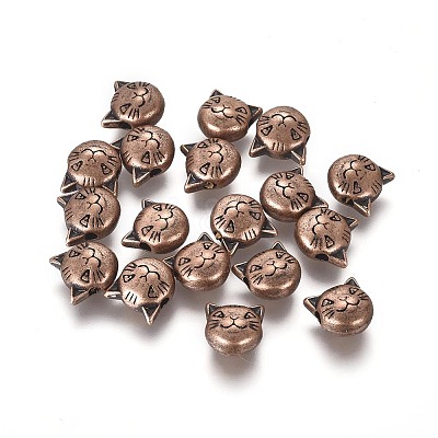 Tibetan Style Alloy Kitten Beads LS-X-TIBEP-GC178-R-NR-1