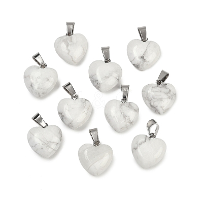 Natural Howlite Pendants G-I311-A31-1
