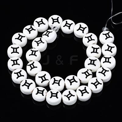 Handmade Porcelain Ceramic Beads Strands PORC-S502-032B-1