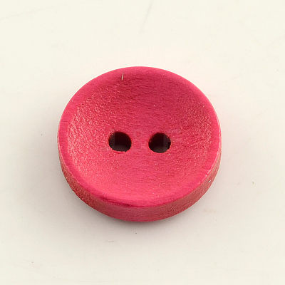 2-Hole Dyed Wooden Buttons BUTT-R031-036-1