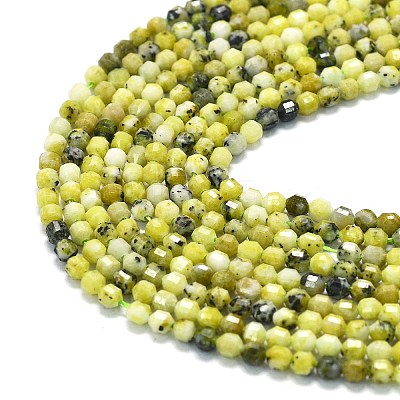 Natural Yellow Turquoise(Jasper) Beads Strands G-A260-A18-01-1