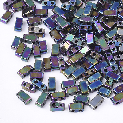 Electroplate Opaque Glass Seed Beads SEED-S023-20B-05-1
