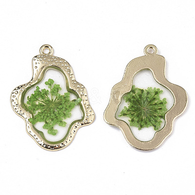 Epoxy Resin Pendants X-RESI-T045-028B-1