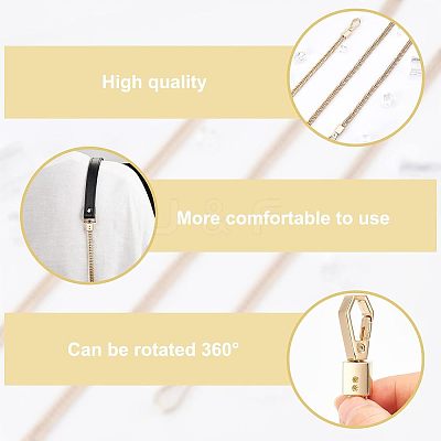 Iron Flat Snake Chain Bag Handles FIND-WH0111-109-1