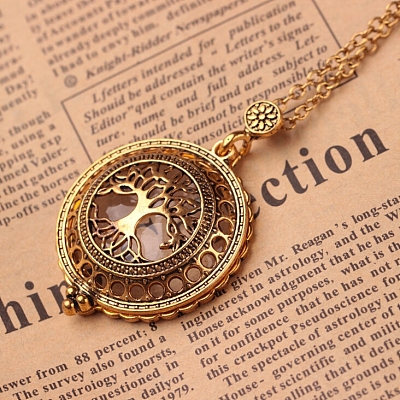 Magnifying Glass Magnetic Locket Pendant Necklaces for Women TOOL-PW0002-05B-1