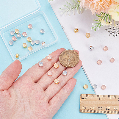 30Pcs 3 Colors Brass Ear Nuts KK-ME0003-62-1