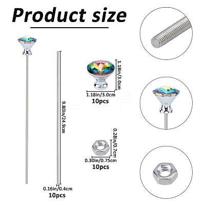 DIY Beaded Garden Stakes Making Kit DIY-FH0010-86A-1