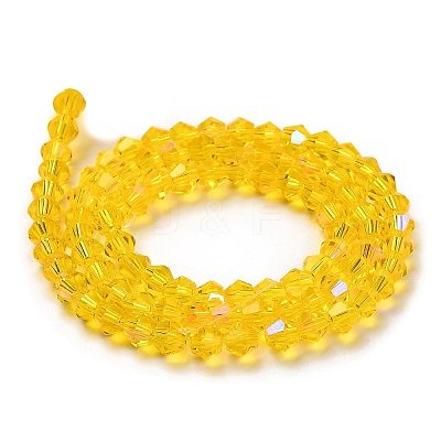 Transparent Electroplate Glass Beads Strands EGLA-A039-T3mm-L22-1