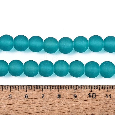 Baking Paint Transparent Glass Bead Strands GLAA-S031-10mm-37-1