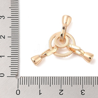 Brass Micro Pave Clear Cubic Zirconia Fold Over Clasps KK-S388-31G-1