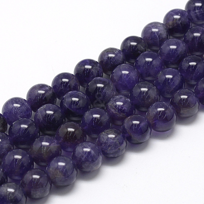 Natural Amethyst Beads Strands X-G-R446-10mm-21-1