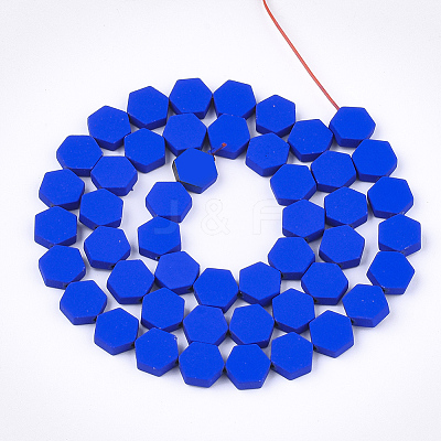 Spray Painted Non-magnetic Synthetic Hematite Beads Strands G-T116-03C-19-1