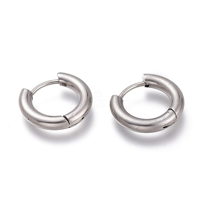 Tarnish Resistant 201 Stainless Steel Huggie Hoop Earrings EJEW-O095-05-02-1